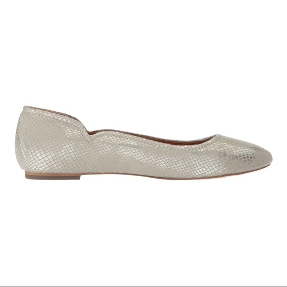 Corso Como Ballet Flat Leather Callie Silver Metallic Size 9 - Picture 1 of 16